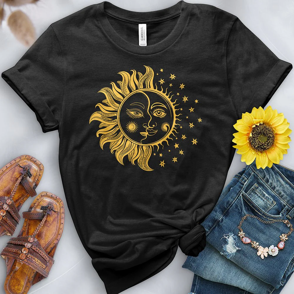 Golden Sun and Moon Tee - Image 8