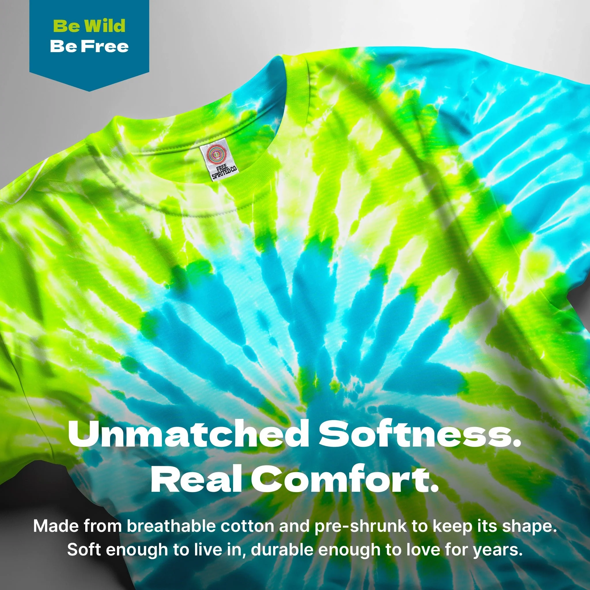 Green Spiral Premium Hand-Dyed Comfort Shirt - Image 4