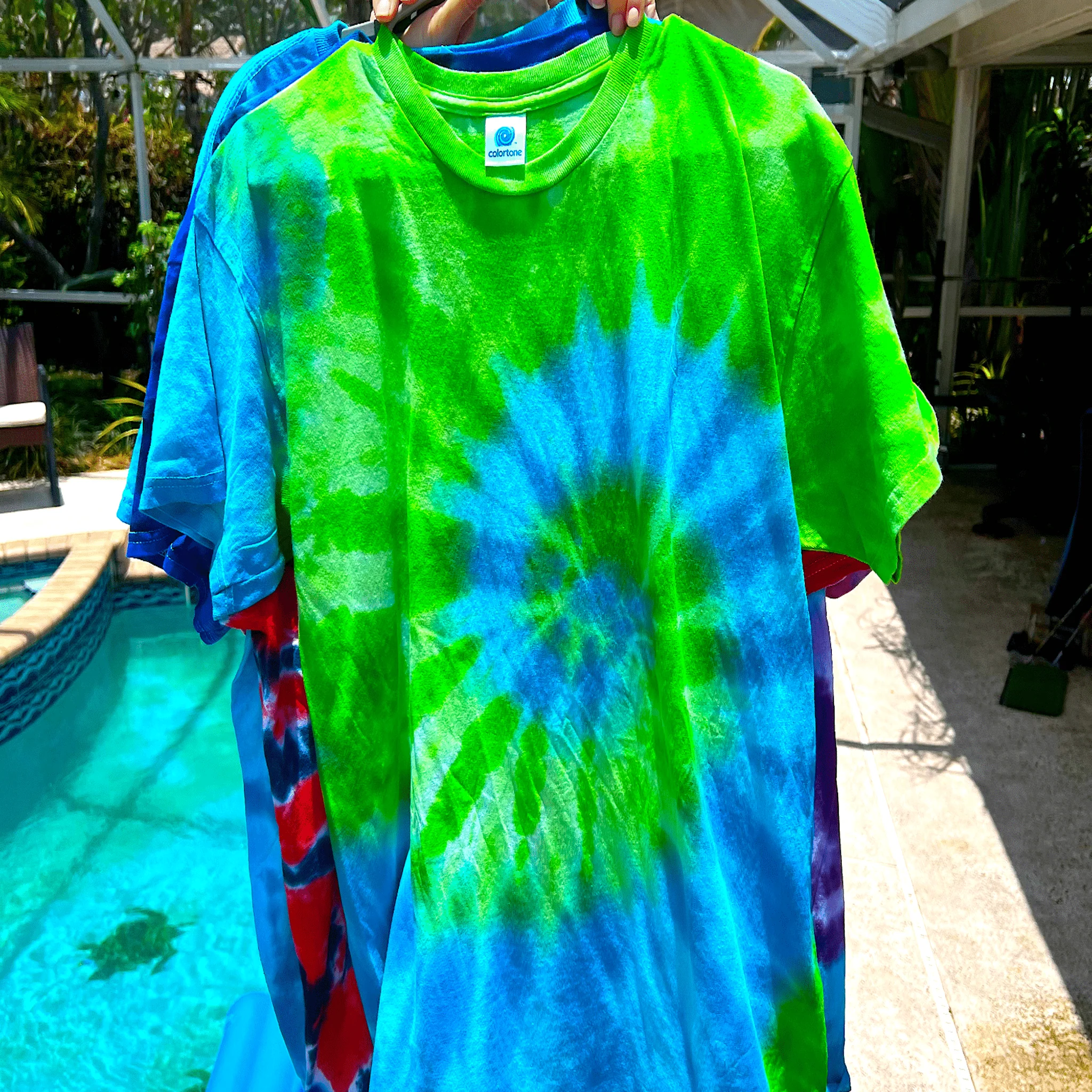 Green Spiral Premium Hand-Dyed Comfort Shirt - Image 8