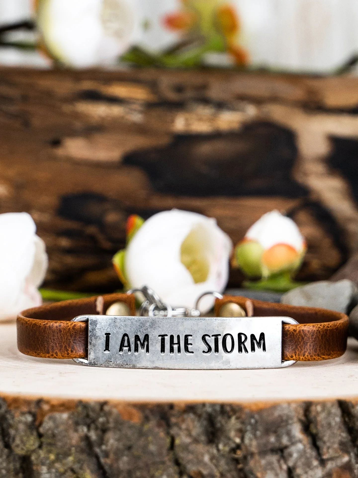 I Am The Storm Leather Bracelet - Image 2