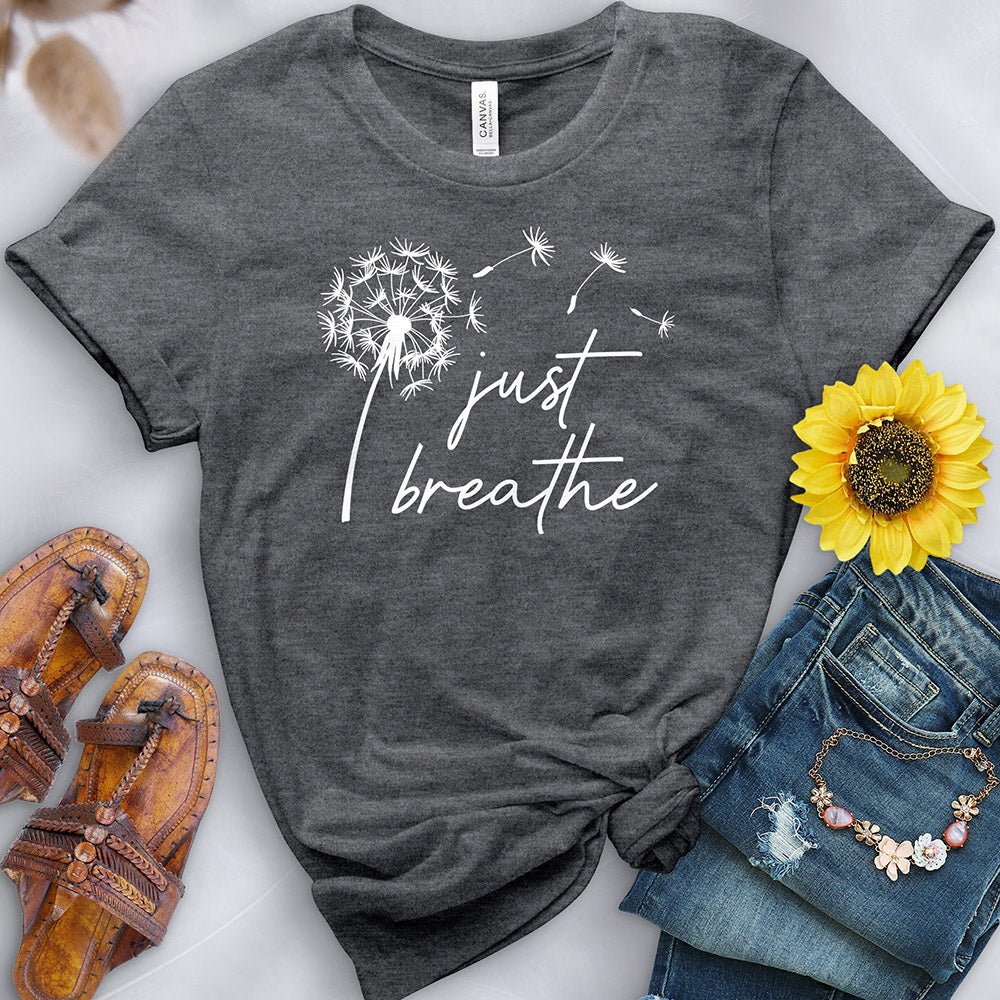 Just Breathe Dandelion White Tee - Image 6