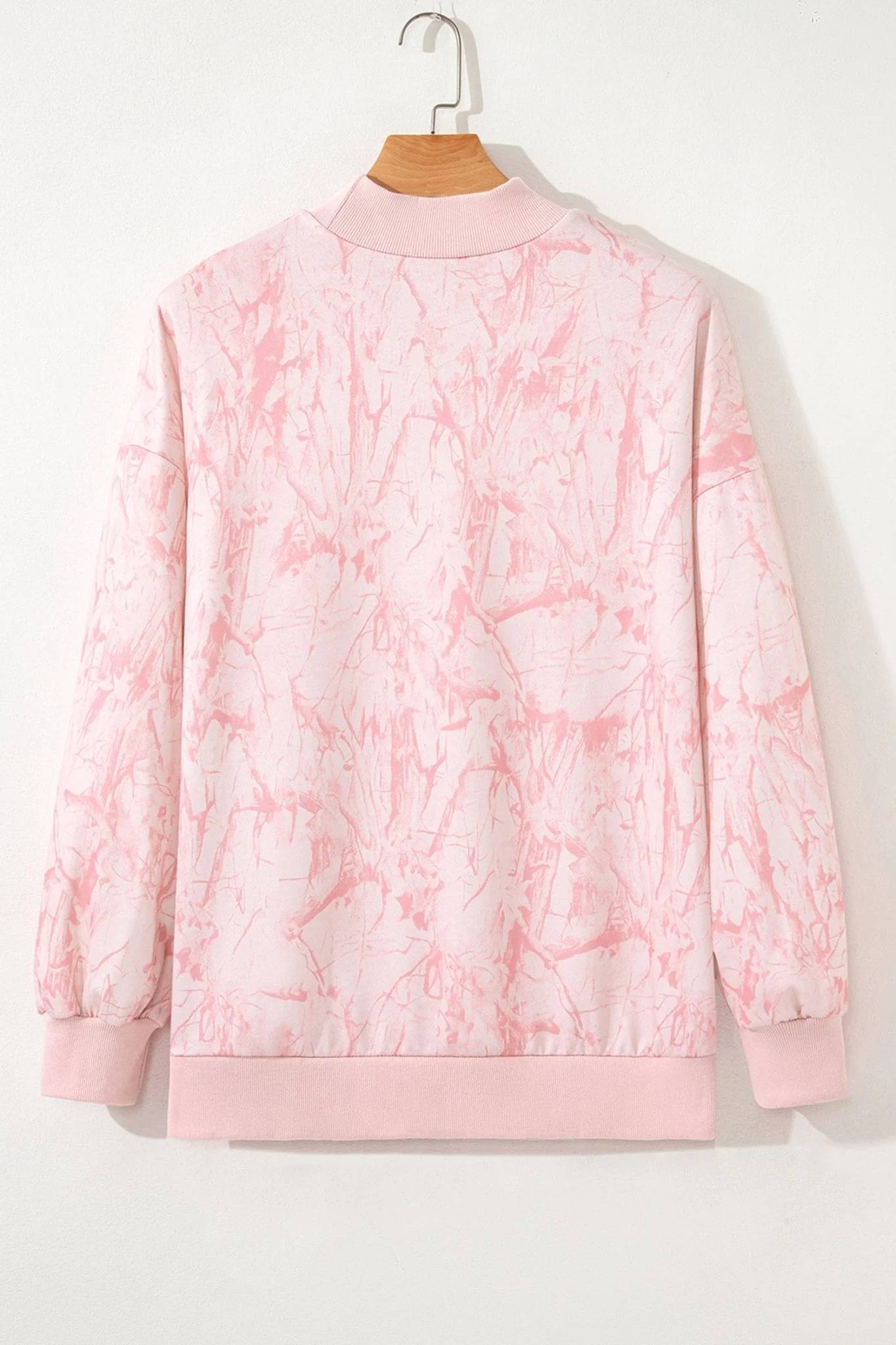 Khaki Camo Mock Neck Baggy Sweatshirt - Image 2