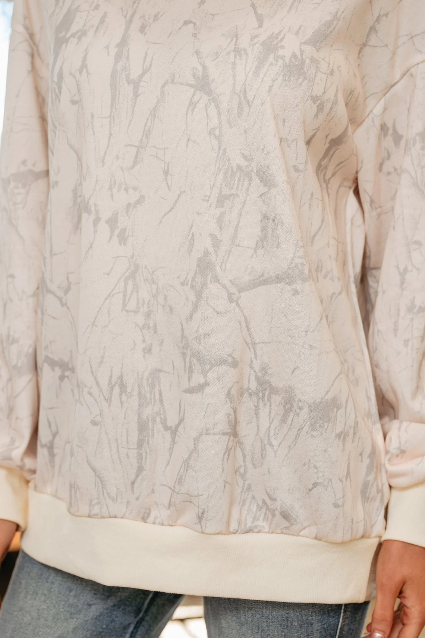 Khaki Camo Mock Neck Baggy Sweatshirt - Image 20