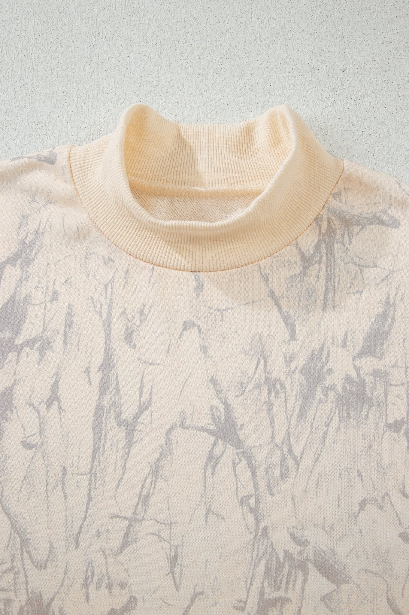Khaki Camo Mock Neck Baggy Sweatshirt - Image 9