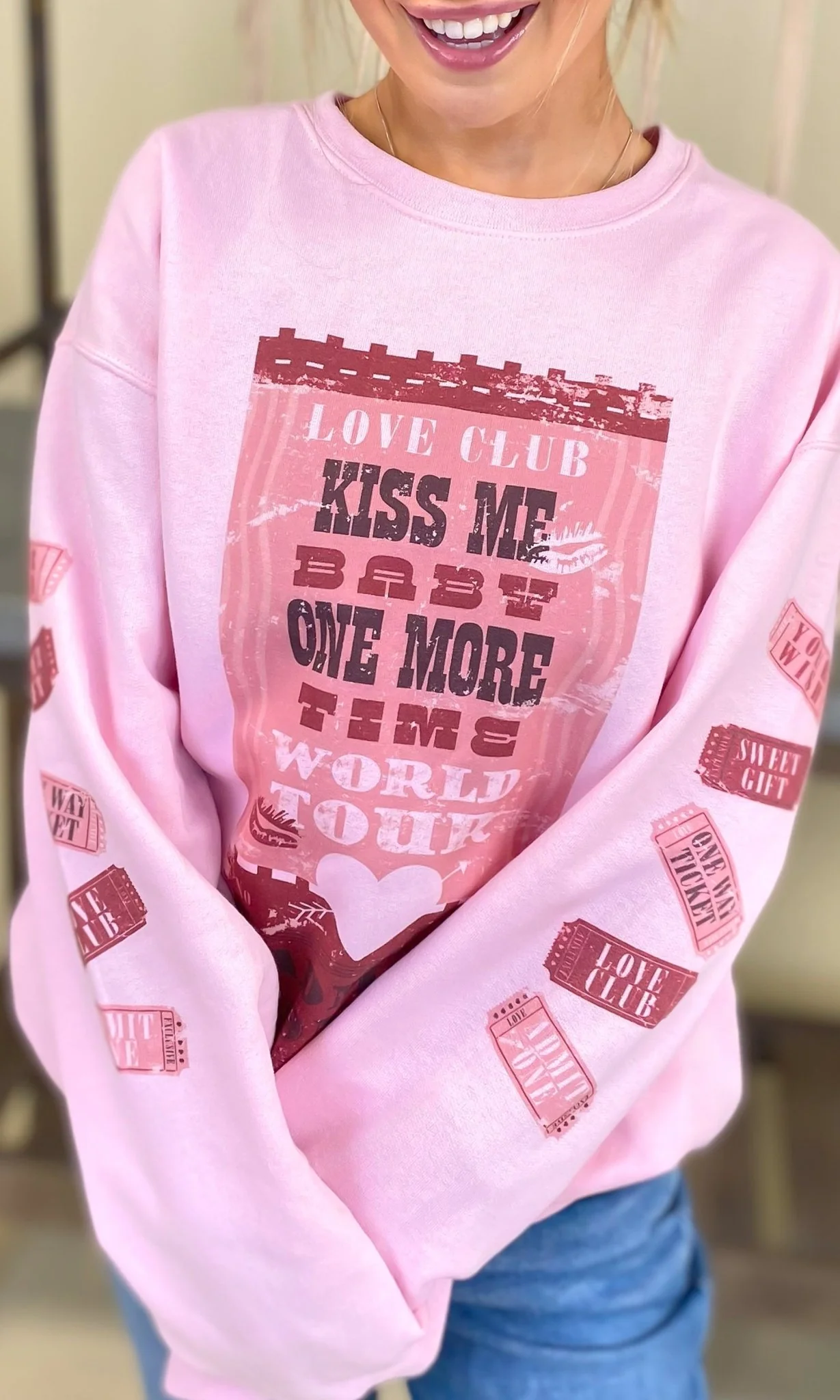 Love Club Ticket Graphic Sweatshirt - Image 4