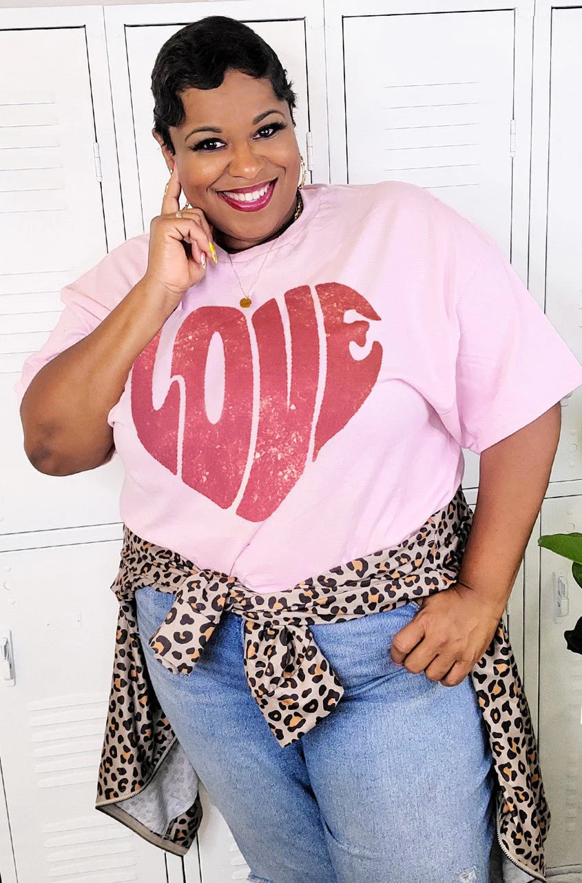 Love Heart Distress T-Shirt - Image 2