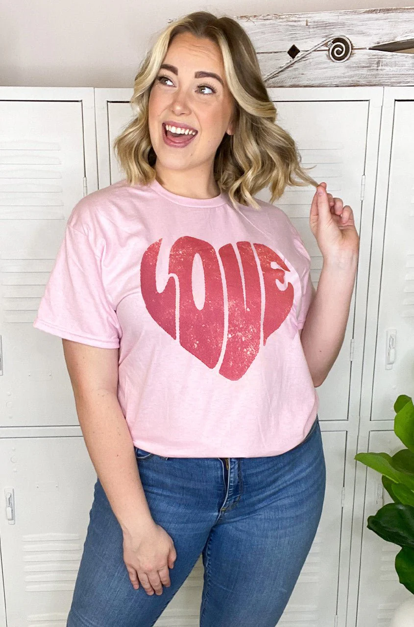 Love Heart Distress T-Shirt - Image 5