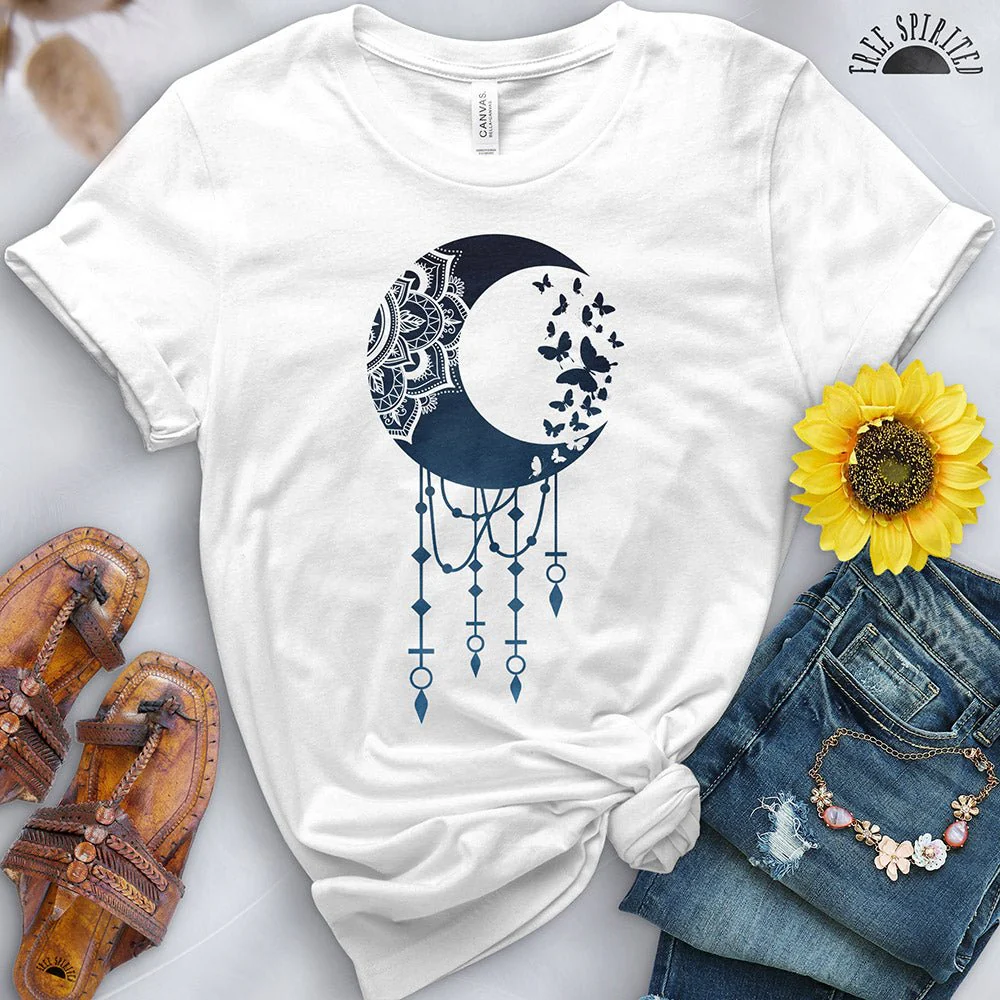 Mandala Butterfly Dreamcatcher 03 Tee - Image 2