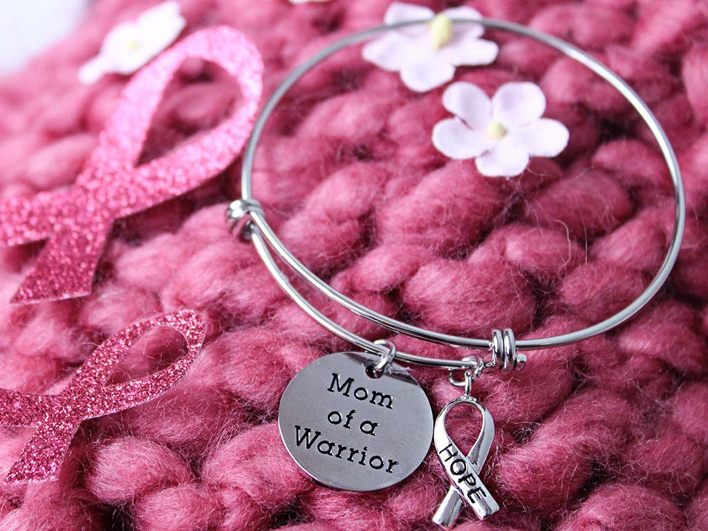 Mom of a Warrior Bangle Bracelet - Image 3