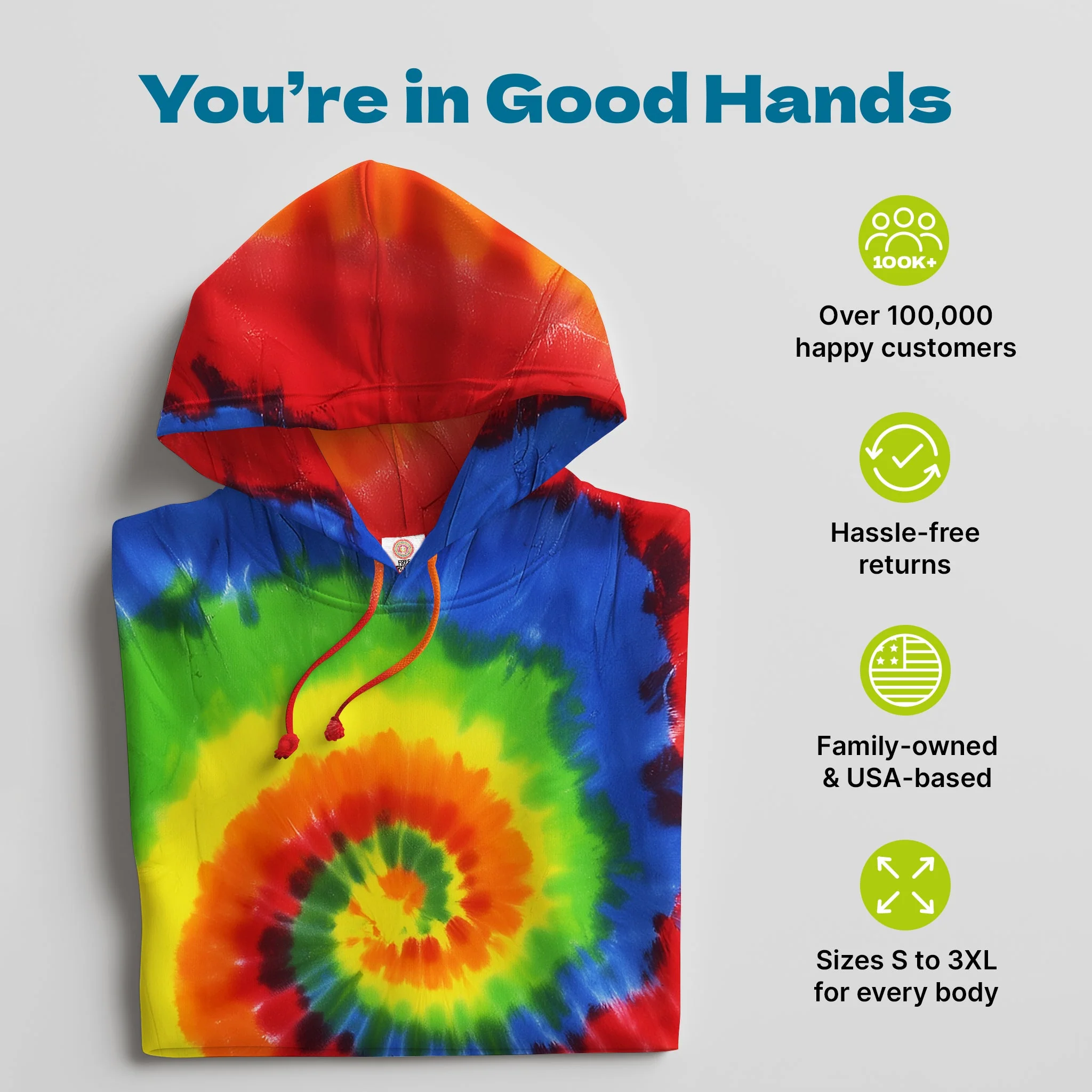 Moondance Red Hand-Dyed Long Sleeve Hoodie - Image 4