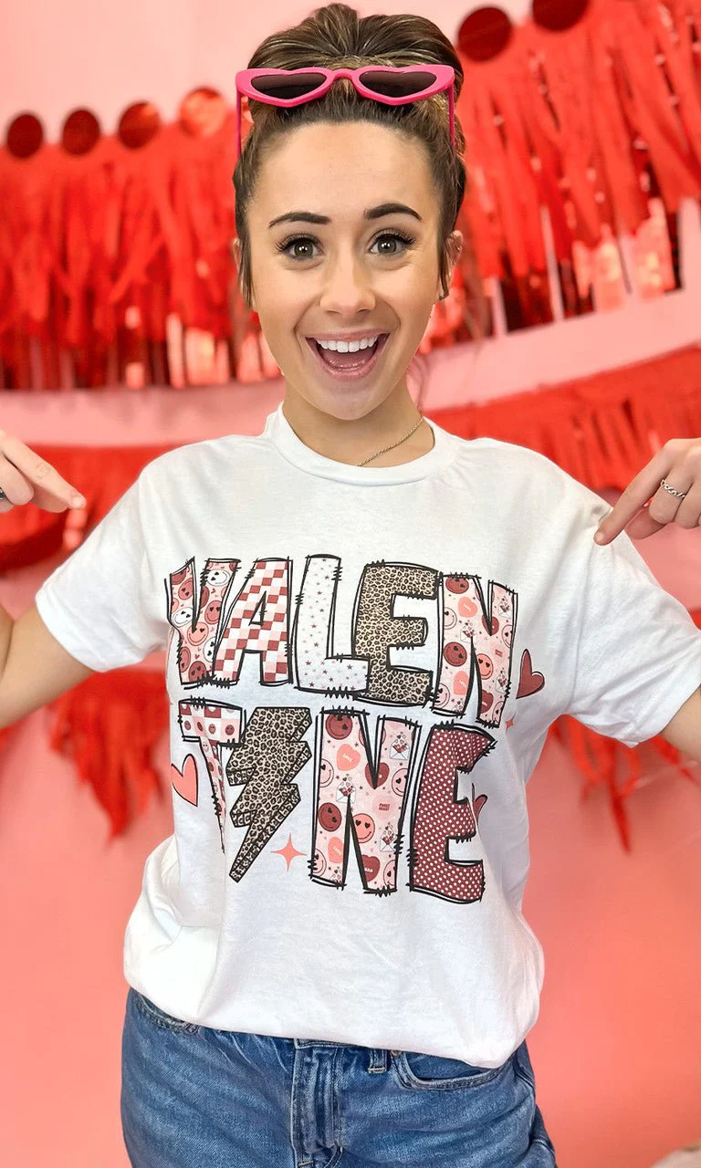 Multi Valentine Letters Graphic T-Shirt - Image 2