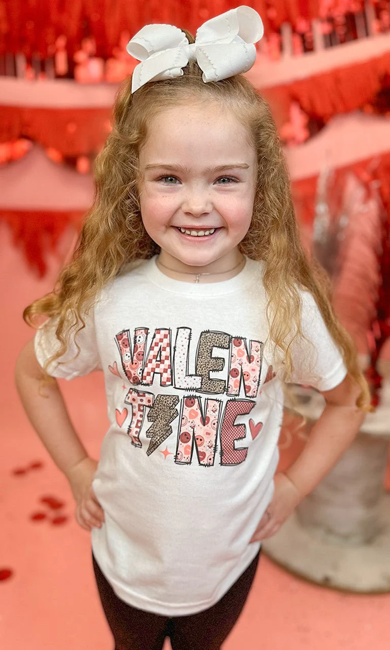Multi Valentine Letters Graphic T-Shirt - Image 3