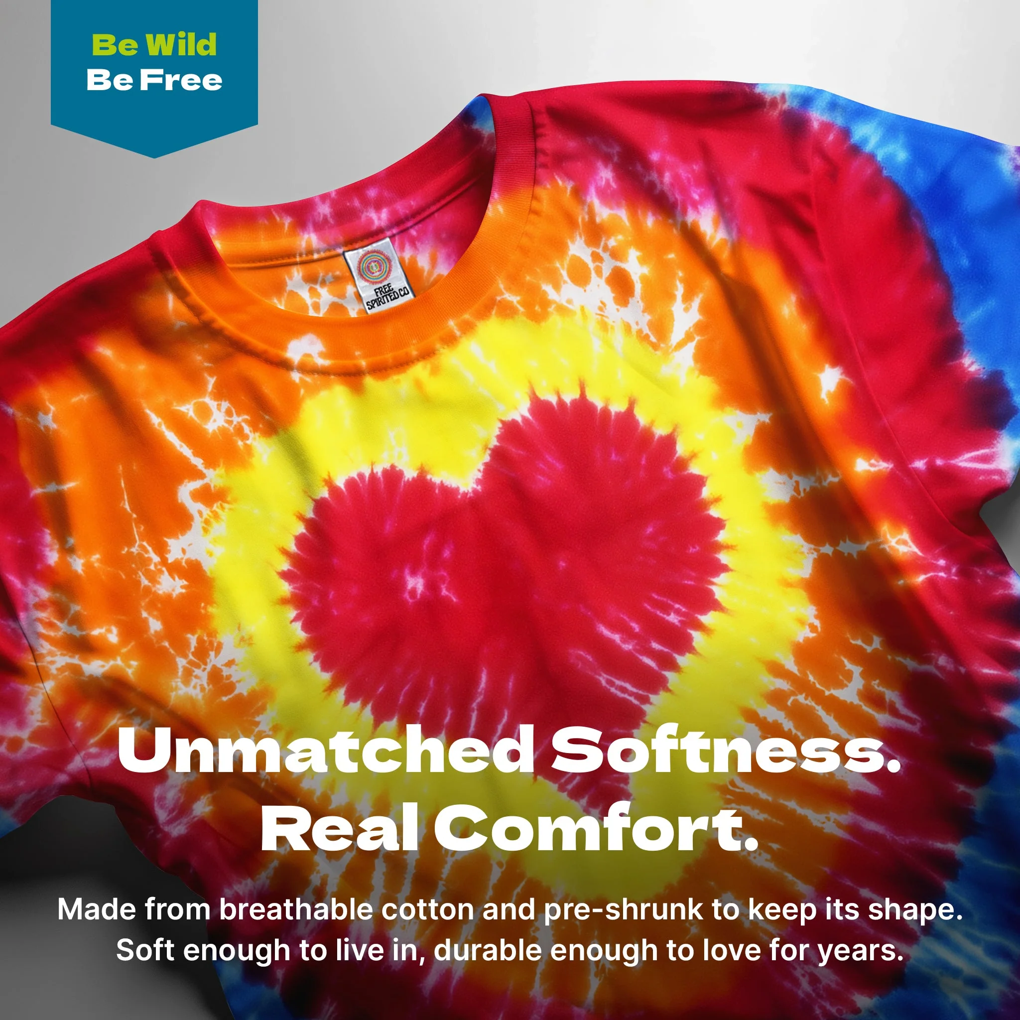 Multicolor Heart Premium Hand-Dyed Comfort Shirt - Image 3
