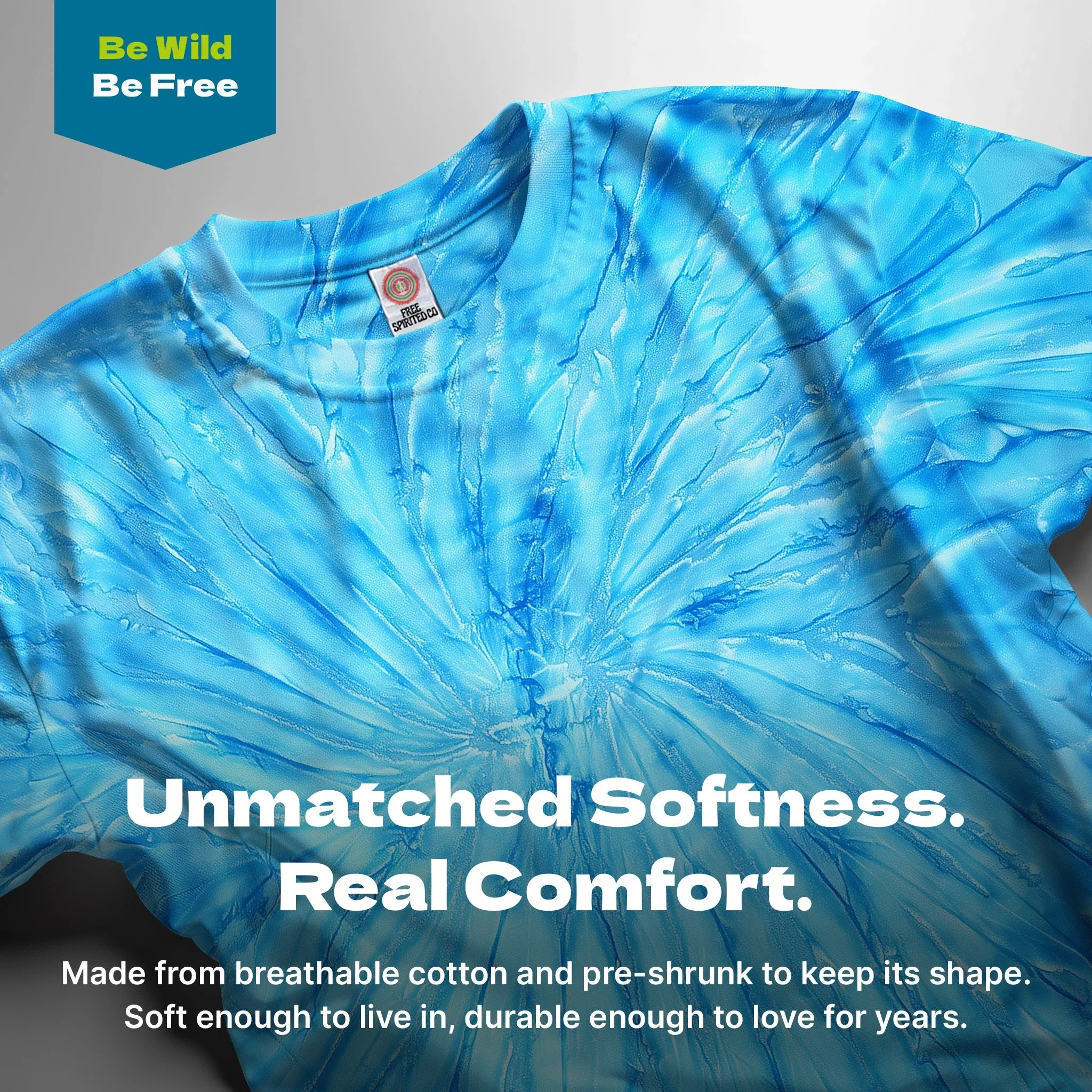 Neon Blueberry Premium Hand-Dyed Comfort Shirt - Image 3