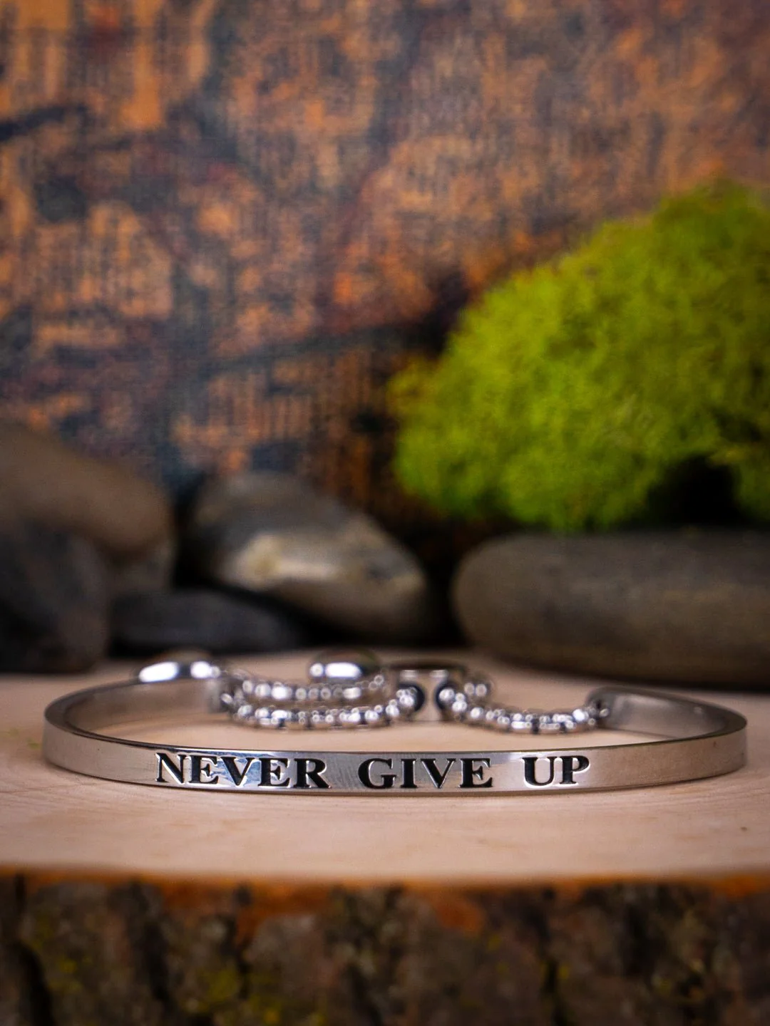Never Give Up Adjustable Bracelet - Image 2