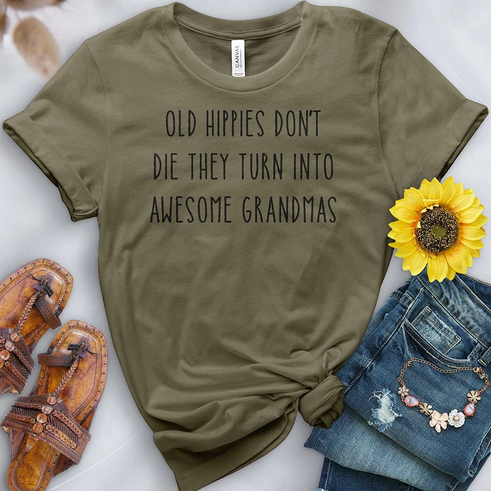 Old Hippies Turn into Awesome Grandmas Tee - Image 9