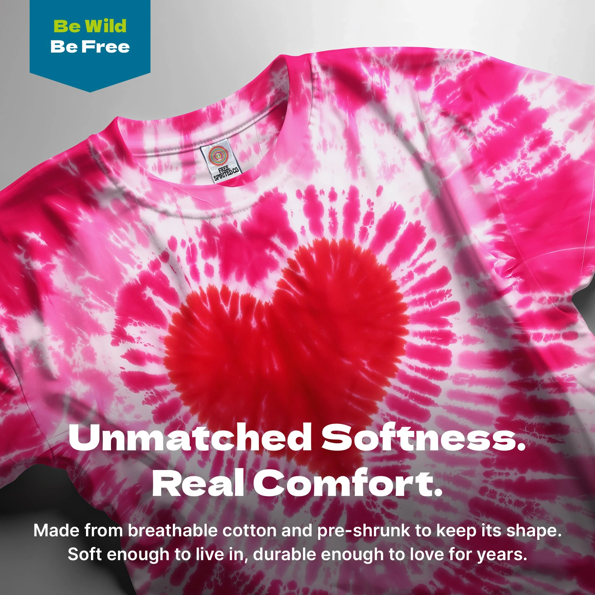 Pink Heart Premium Hand-Dyed Comfort Shirt - Image 3