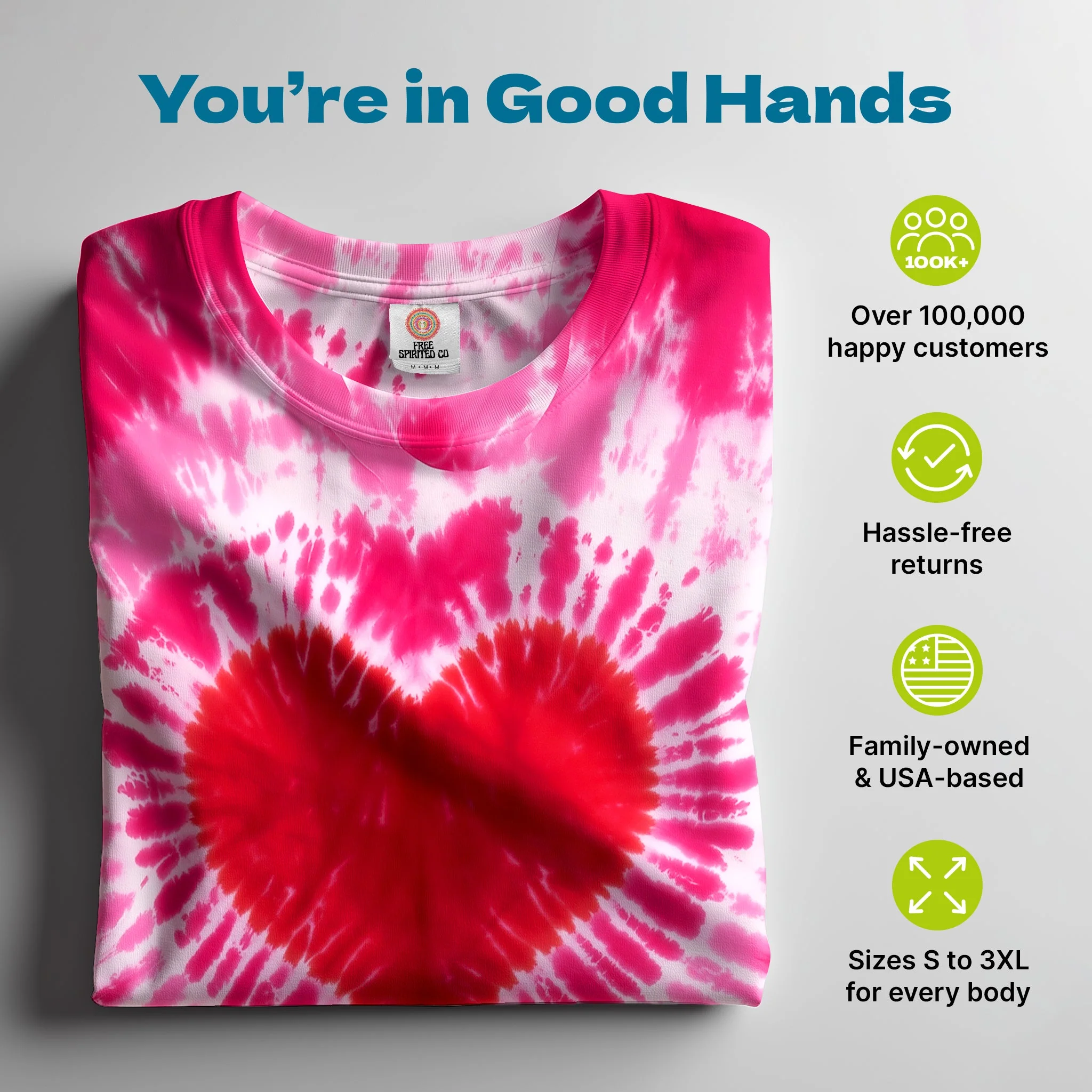Pink Heart Premium Hand-Dyed Comfort Shirt - Image 4