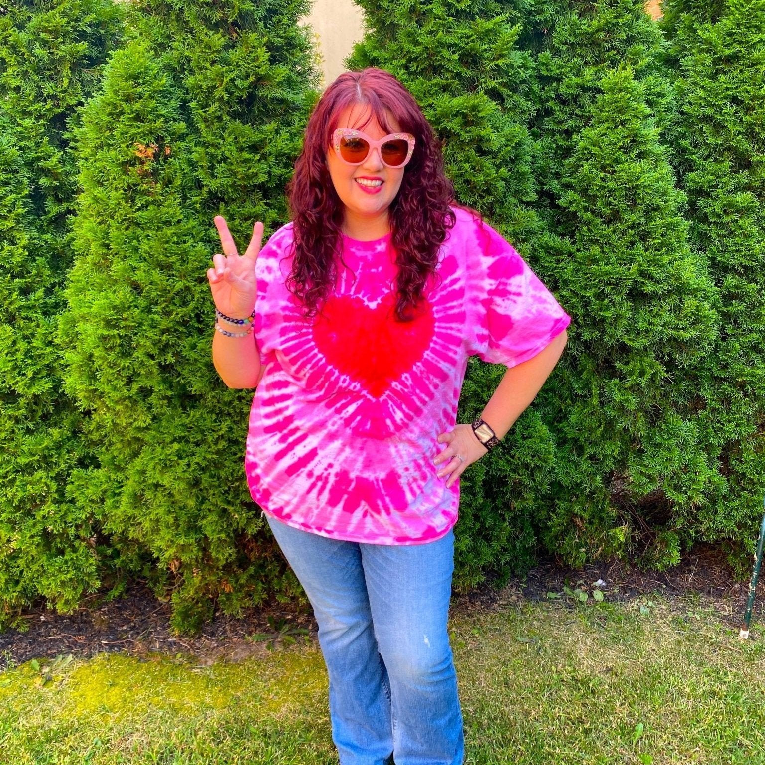 Pink Heart Premium Hand-Dyed Comfort Shirt - Image 5