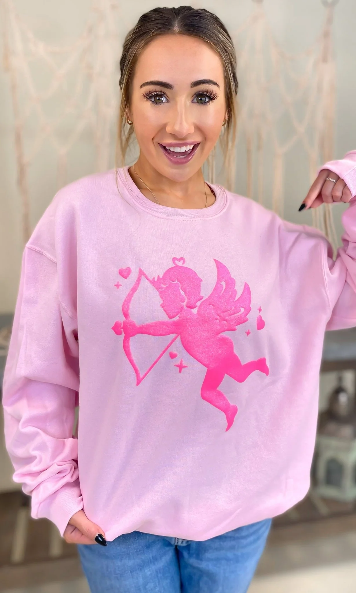 Puff Cupid Valentine Graphic Sweatshirt - Image 3
