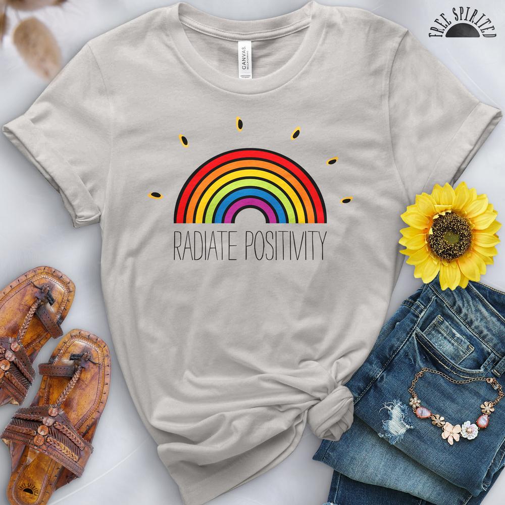Radiate Positivity Rainbow Tee - Image 2