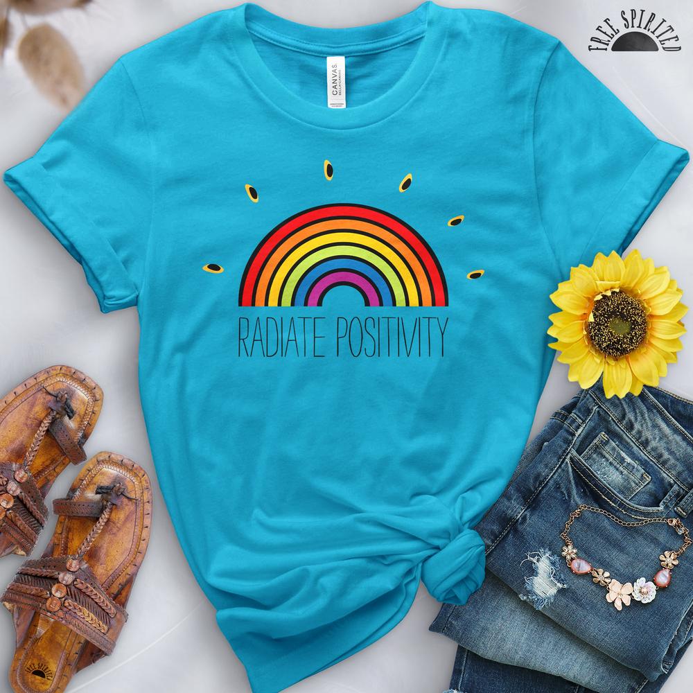 Radiate Positivity Rainbow Tee - Image 3