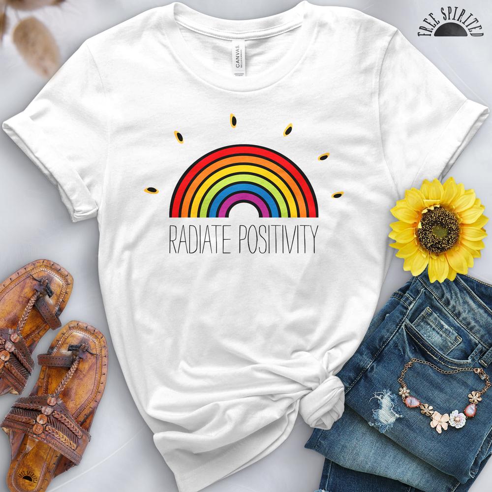 Radiate Positivity Rainbow Tee - Image 4
