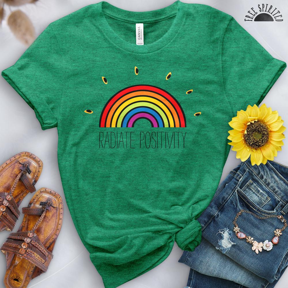 Radiate Positivity Rainbow Tee - Image 7