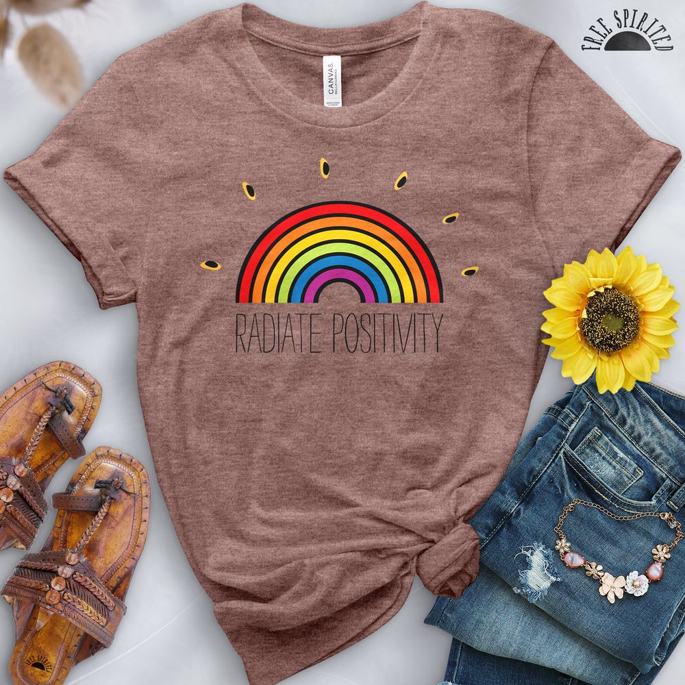 Radiate Positivity Rainbow Tee - Image 8