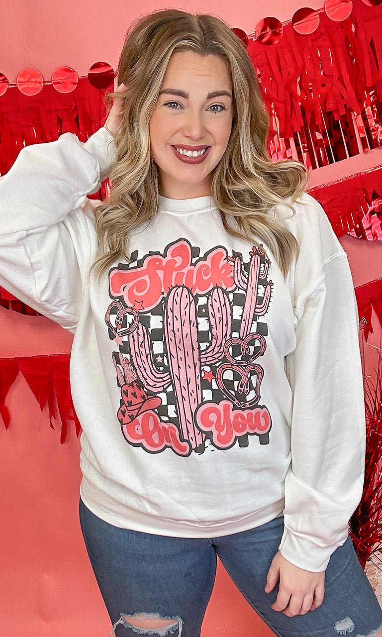 Retro Stuck on You Graphic Sweatshirt - Image 3