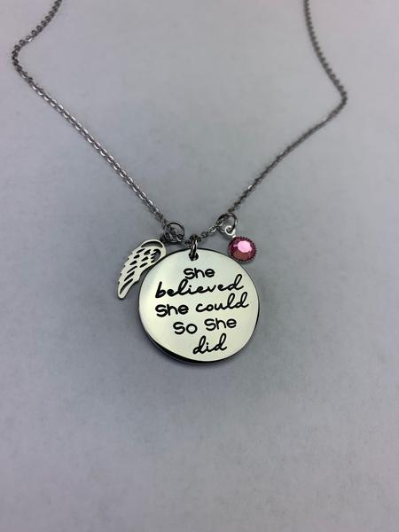 She Believed Wing Necklace - Image 3