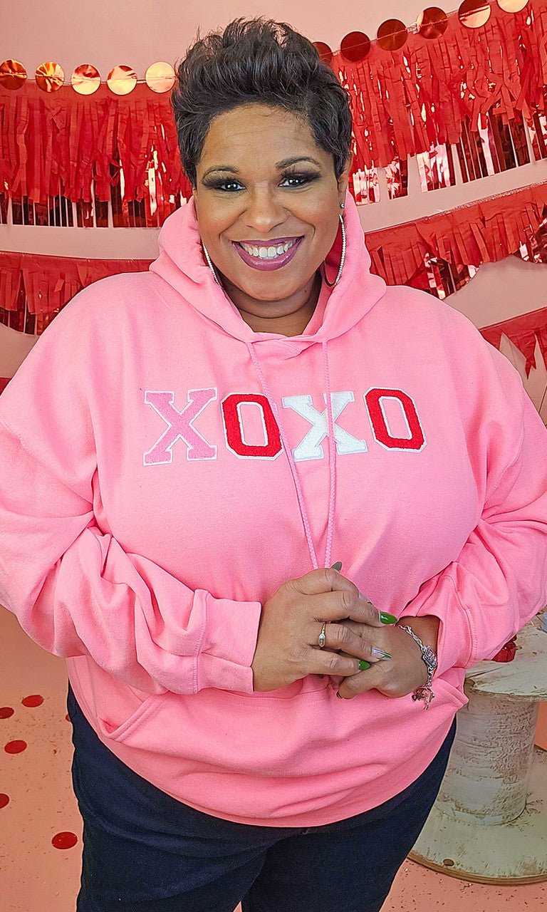 Soft Chenille XOXO Adult Hoodie - Image 3