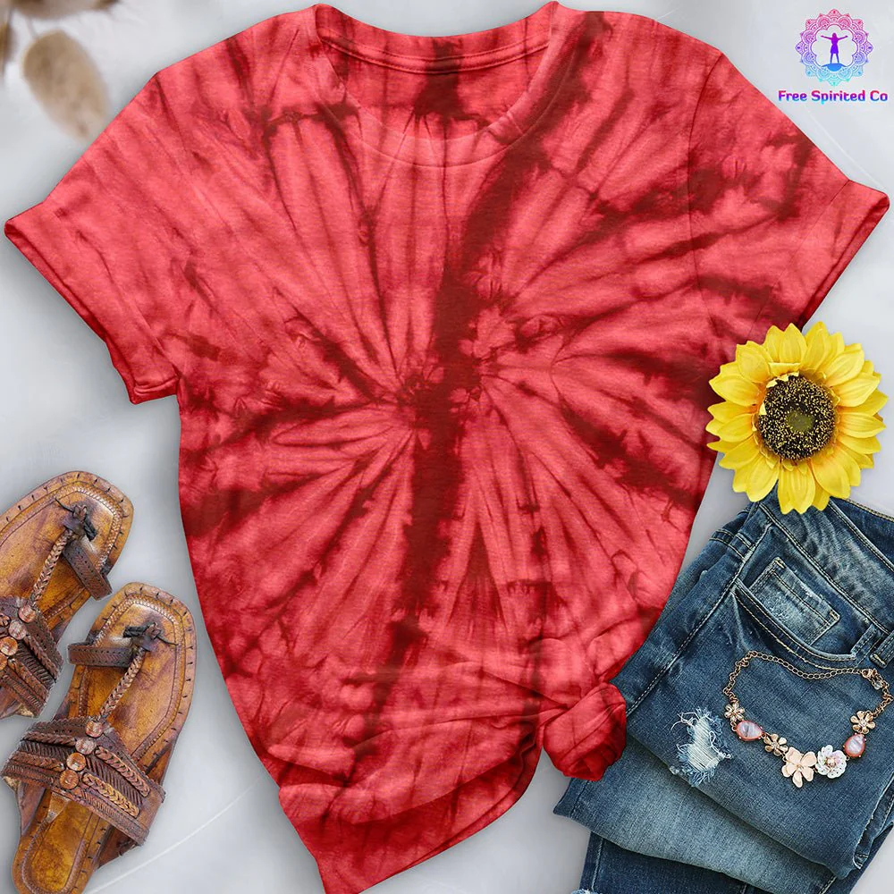Spider Crimson Premium Hand-Dyed Comfort Shirt