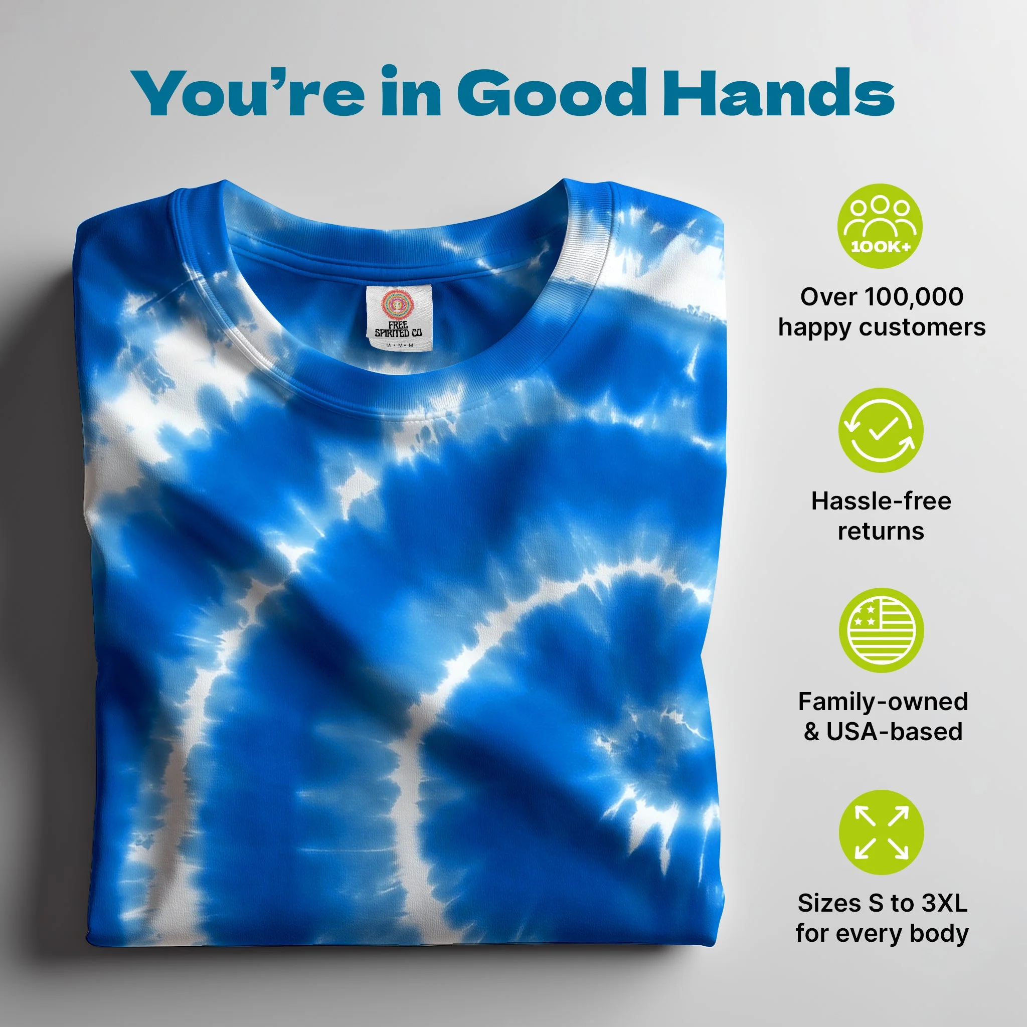 Swirl Blue Premium Hand-Dyed Comfort Shirt - Image 4