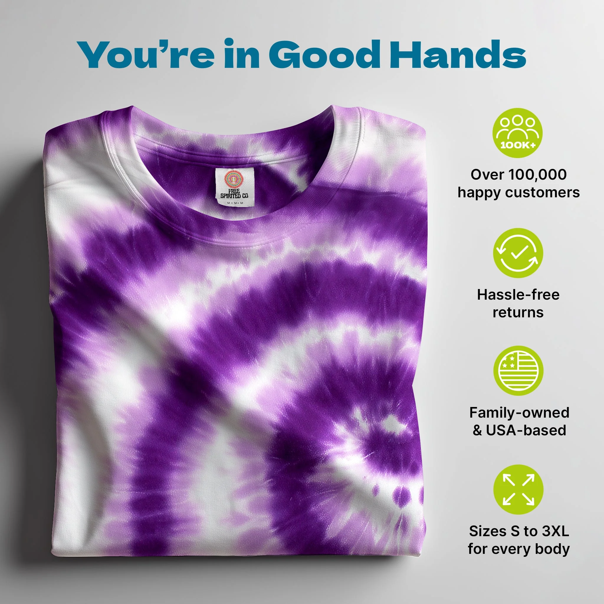 Swirl Purple Premium Hand-Dyed Comfort Shirt - Image 4