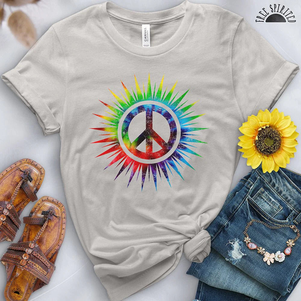 Tie Dye Peace Sign Tee - Image 2