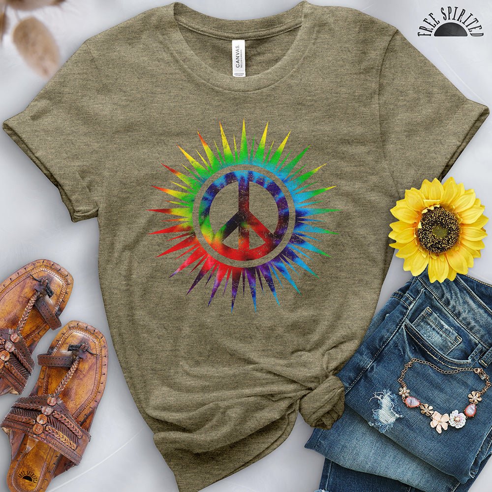 Tie Dye Peace Sign Tee - Image 8