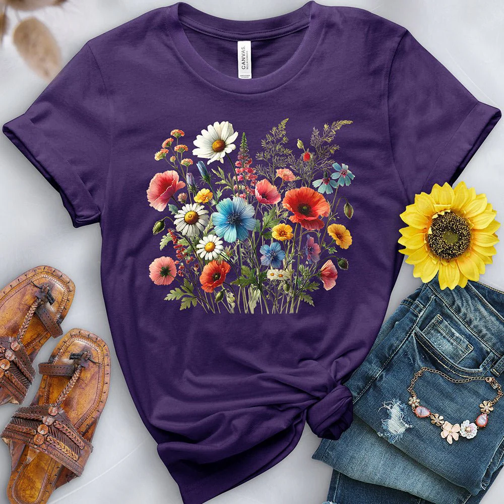 Watercolor Flower Field Tee - Image 6