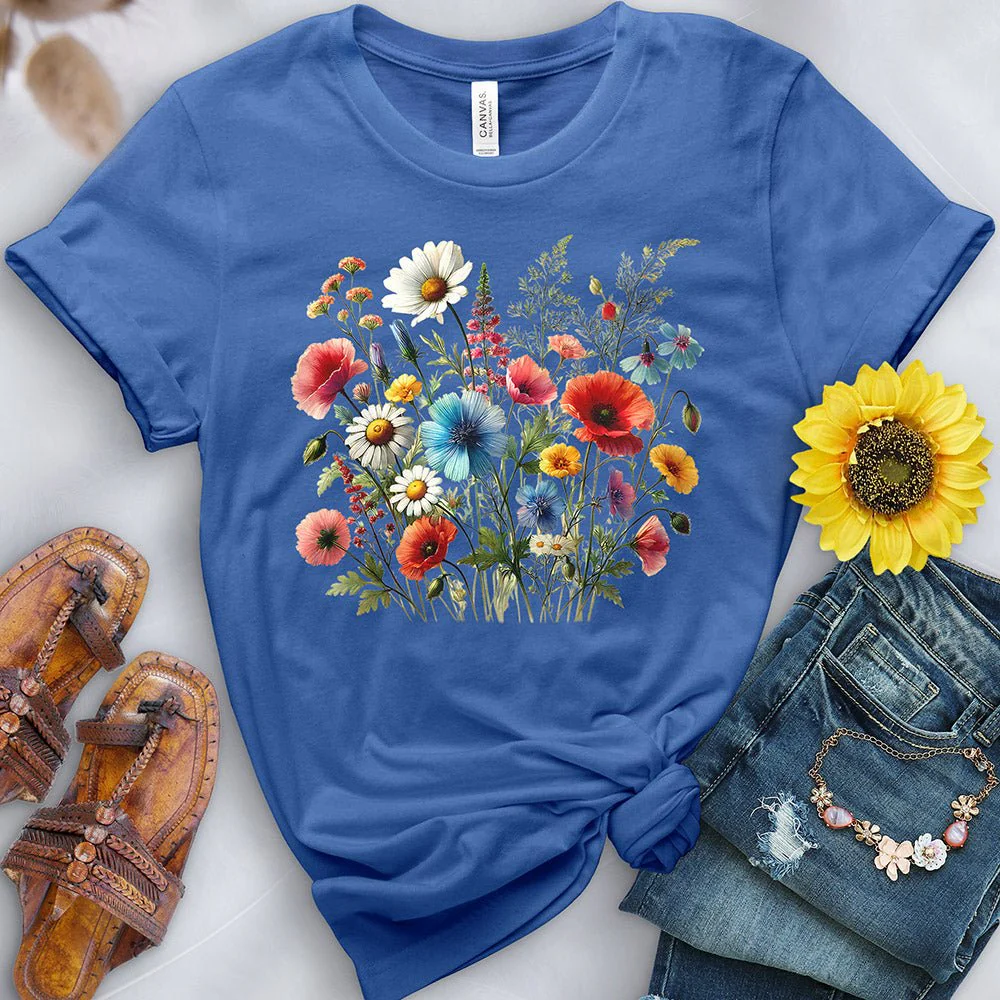 Watercolor Flower Field Tee - Image 7