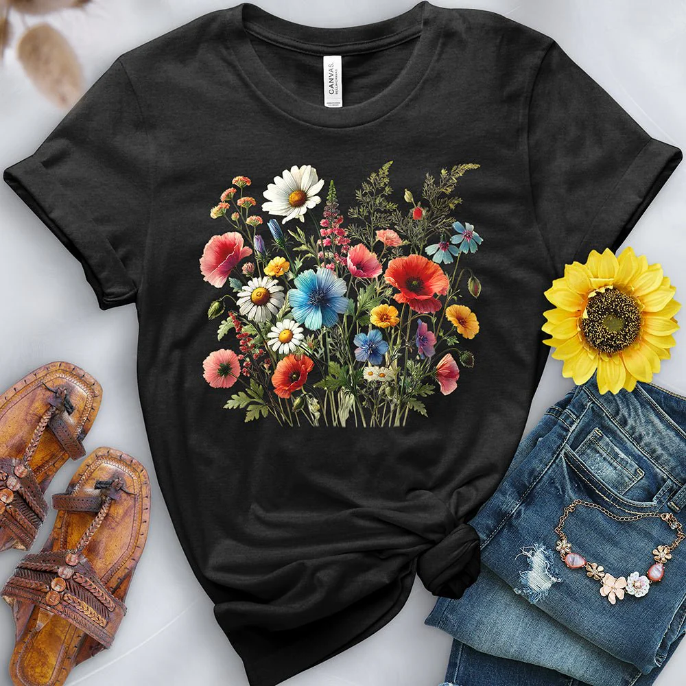 Watercolor Flower Field Tee - Image 8