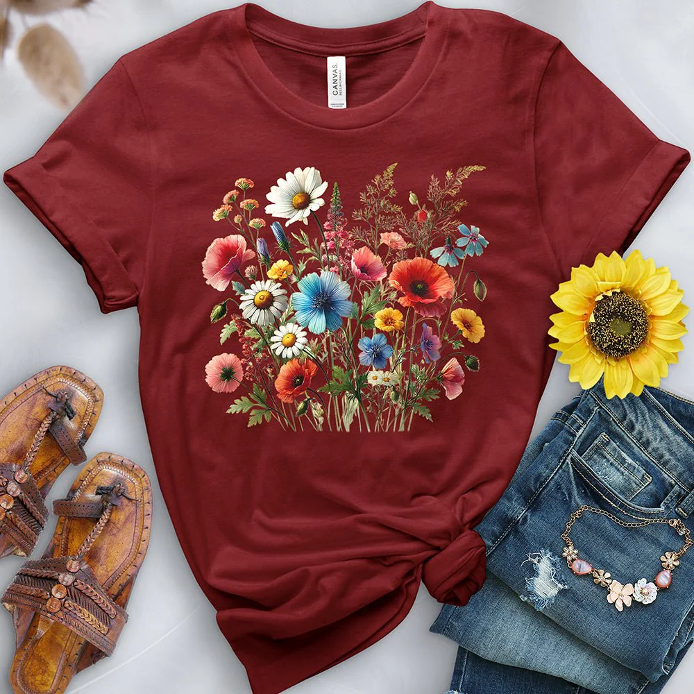 Watercolor Flower Field Tee - Image 9