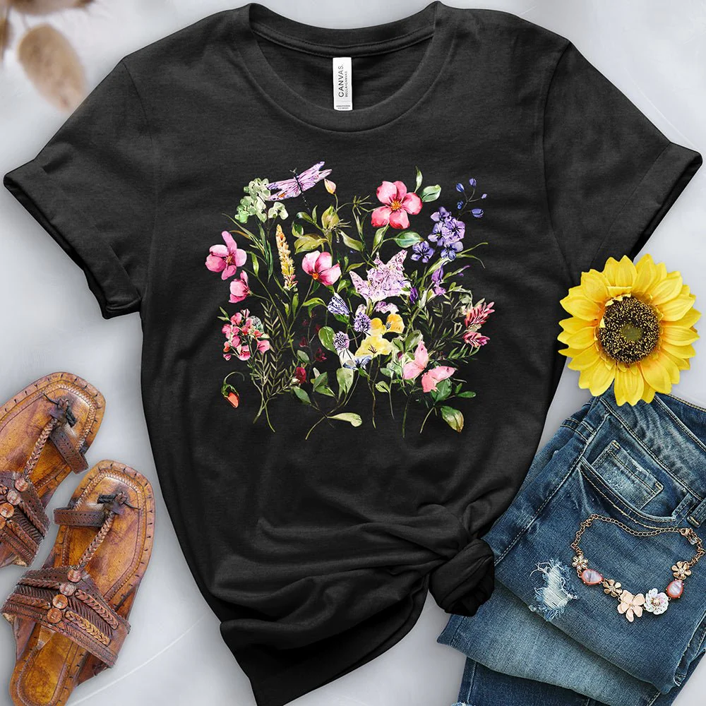 Watercolor Flowers Tee - Image 2