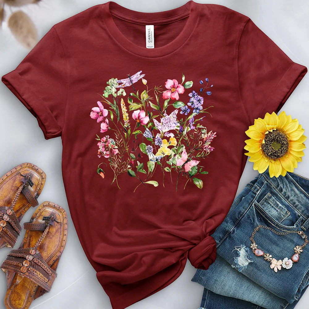 Watercolor Flowers Tee - Image 3