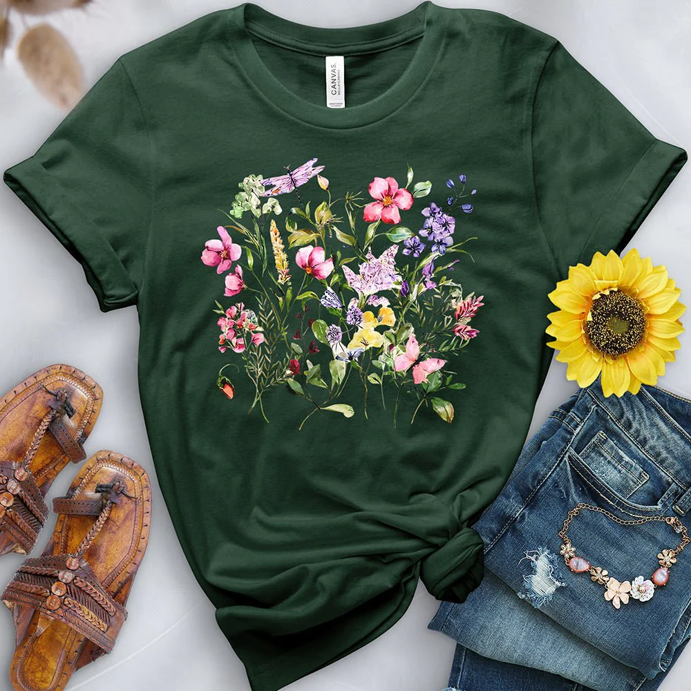 Watercolor Flowers Tee - Image 5