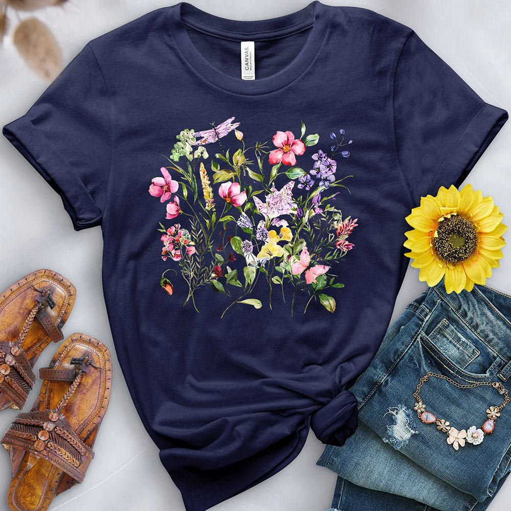 Watercolor Flowers Tee - Image 6