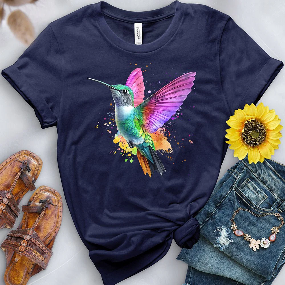 Watercolor Hummingbird Tee - Image 6