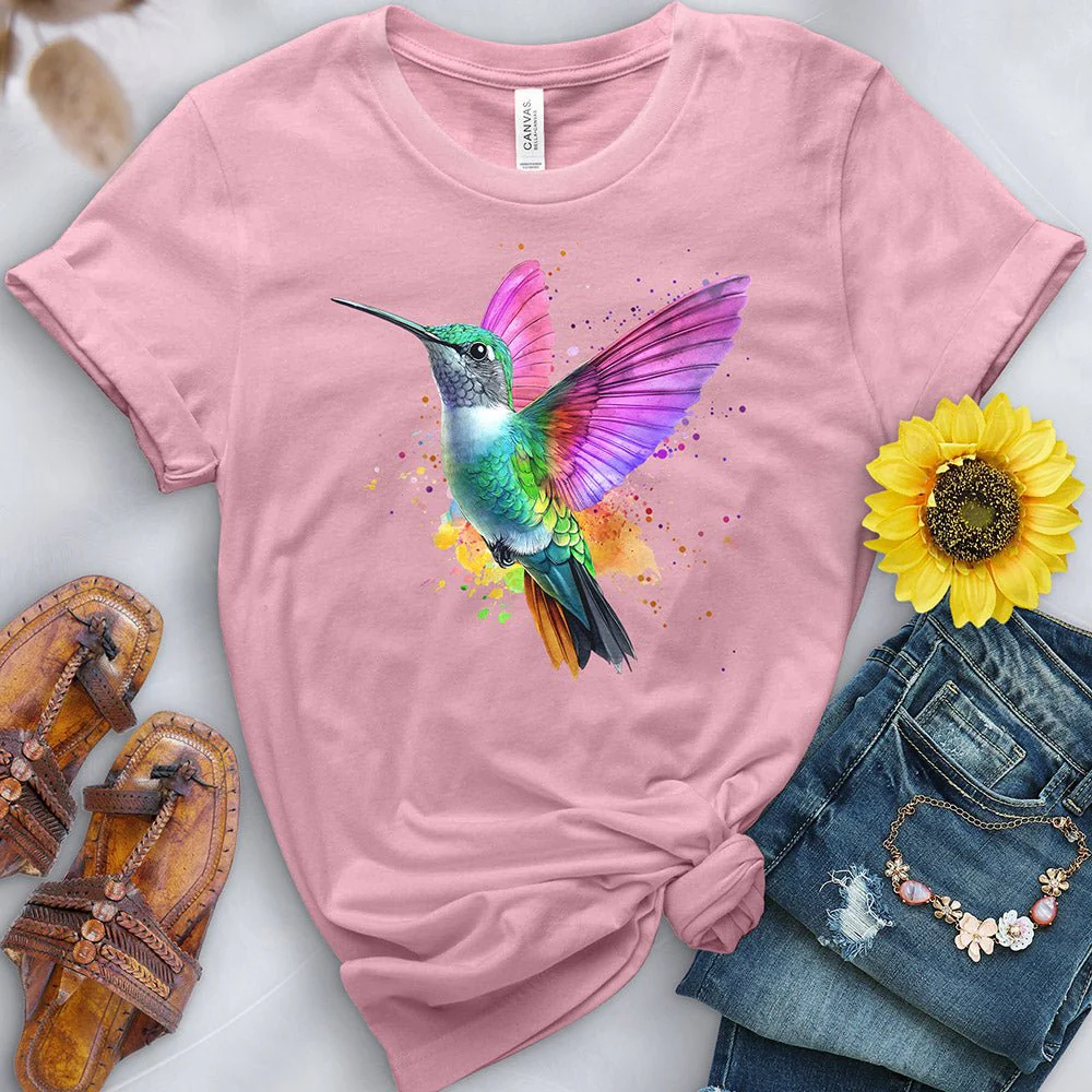Watercolor Hummingbird Tee - Image 7