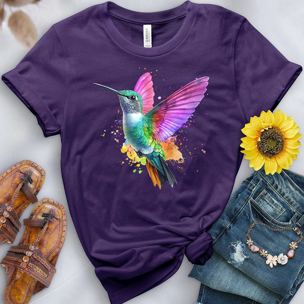 Watercolor Hummingbird Tee - Image 8