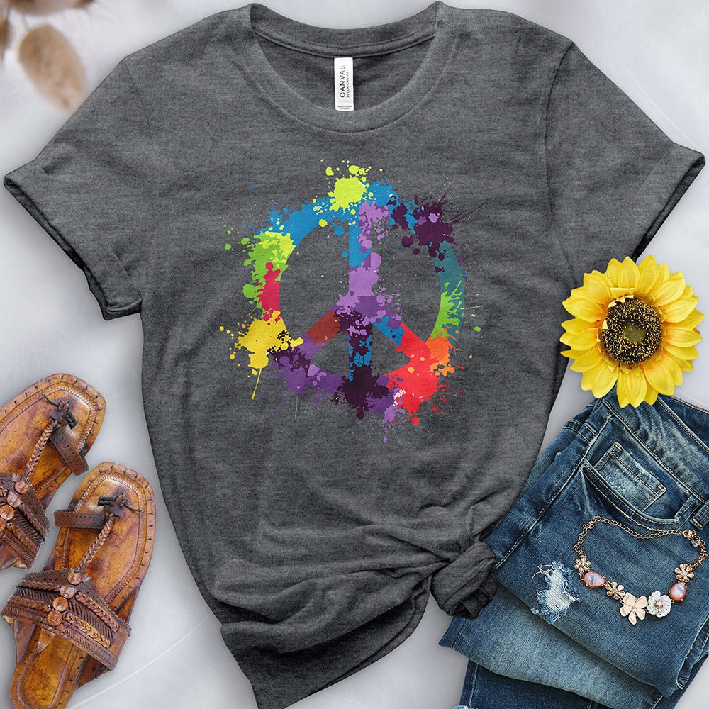 Watercolor Peace Sign Tee - Image 4