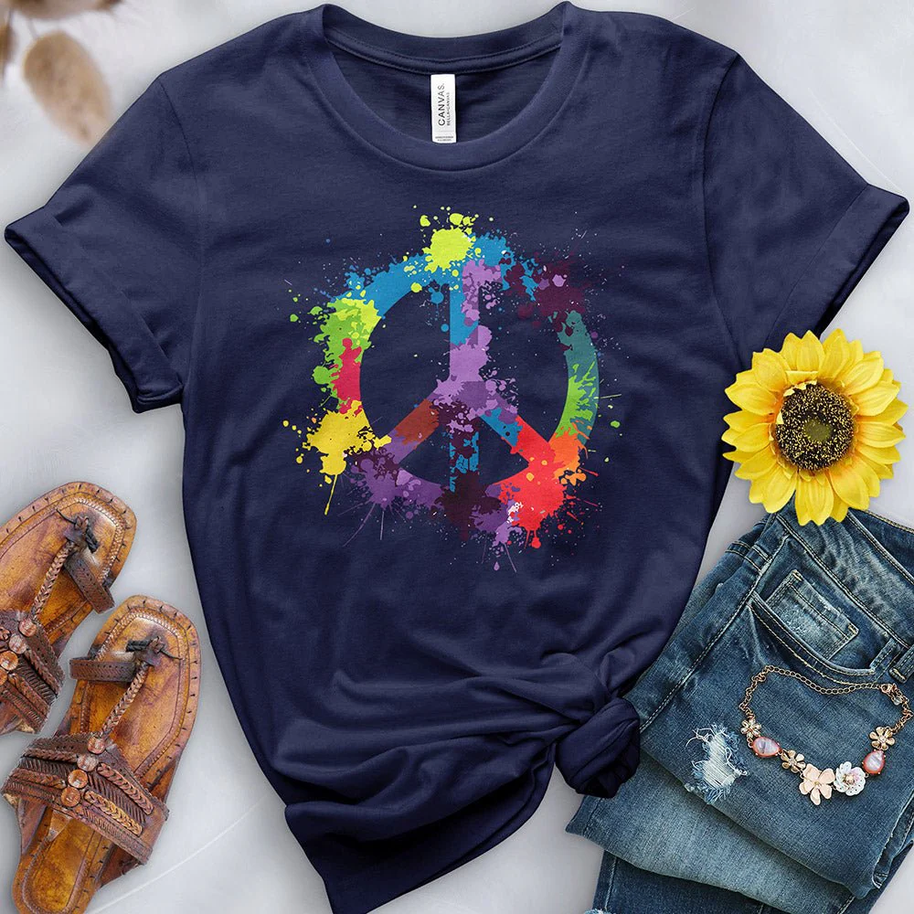 Watercolor Peace Sign Tee - Image 6